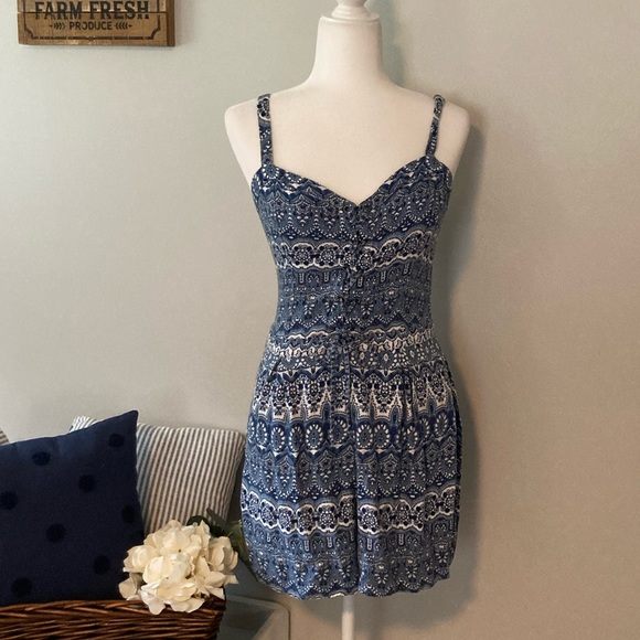 Hollister Pants - Hollister Blue Shorts Romper